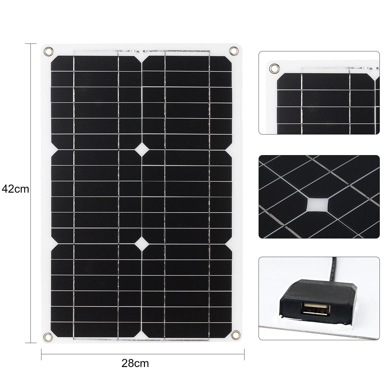 Kit de painel solar portátil de 180w, porta usb com 10/20/30a, controle com tela lcd, carregador solar, uso externo, portátil, fonte de alimentação, pnone