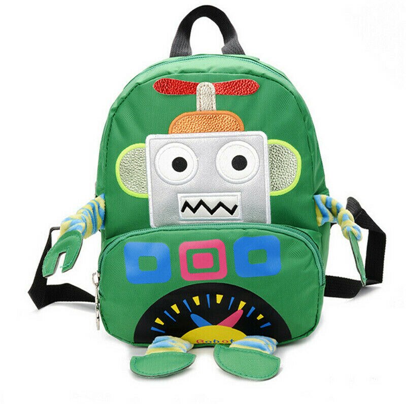 Peuter Kids Jongens Meisjes Leuke 3D Cartoon Robot Rugzak Schooltas Schoudertas Kinderen Rugzak Kinderen: green