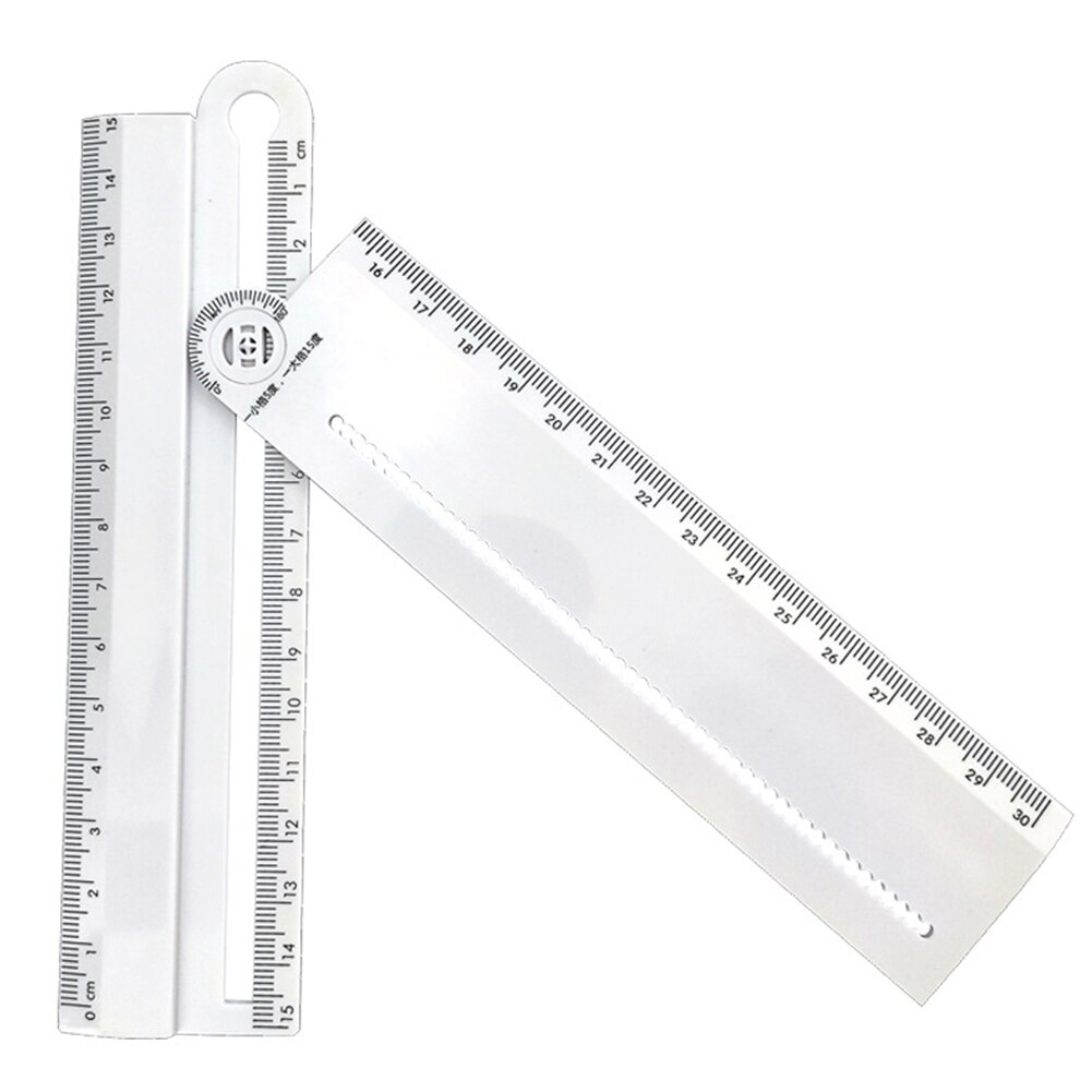 DIY Measuring Tool Math Geometry Protractor Gauge Accessories ABS 180 Degree Portable Office School Angle Ruler Multifunction