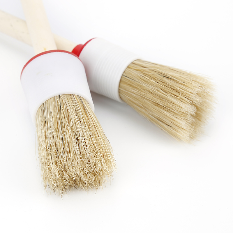 1 Uds. De cepillos con mango de madera para todoterreno suave, 20-45mm, para limpiar asientos, herramienta práctica de limpieza de coche