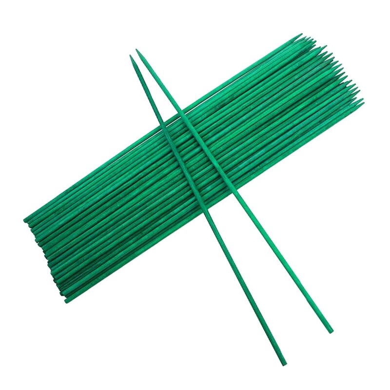 30 Pcs Hout Groene Houten Stokken Plant Stakes Bloemen Planten Ondersteuning Teken Posting Tuin Sticks Diy Plant Bloem Decoratie