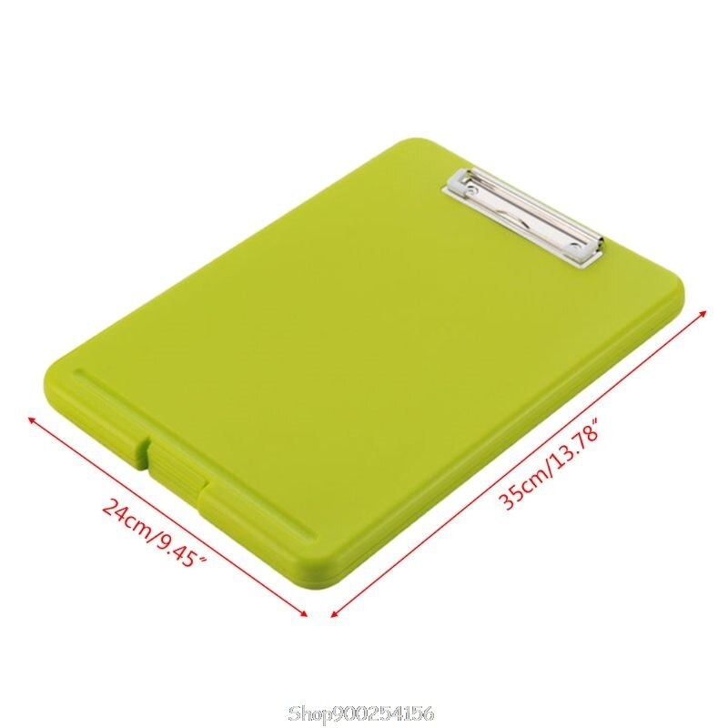 A4 Plastic Storage Clipboard File Box Case Document File Folders Clipboard Writing Pad Stationery Office Supply N12 20