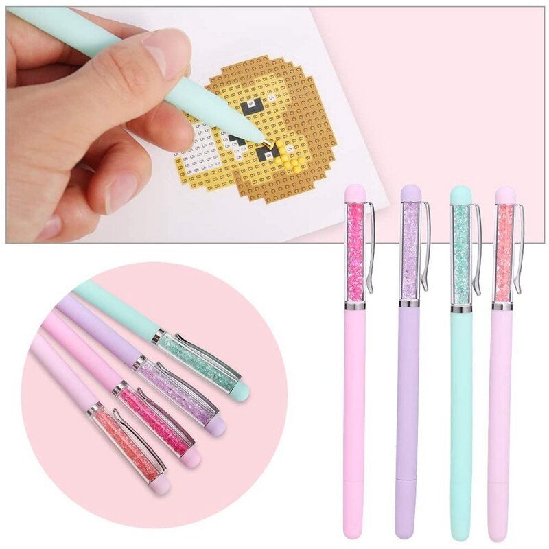 8Pcs 5D Diamant Borstel Tip Boor Pen Diamant Schilderen Tool Voor Naaien Kruissteek Accessoires, Nail Diy Decoratie