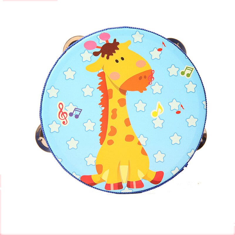 Children 14.5*14.5 Cartoon Animals Kids Early Educational Musical Instrument Baby Toy Beat Instrument Hand Drum kindergarten Toy: 13