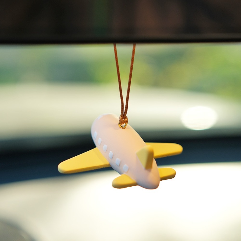 de avión de tendencia, accesorios de Interior de coche, decoración colgante de coche bonito, franjas de diferente Color, artesanías colgantes para coche: Azul