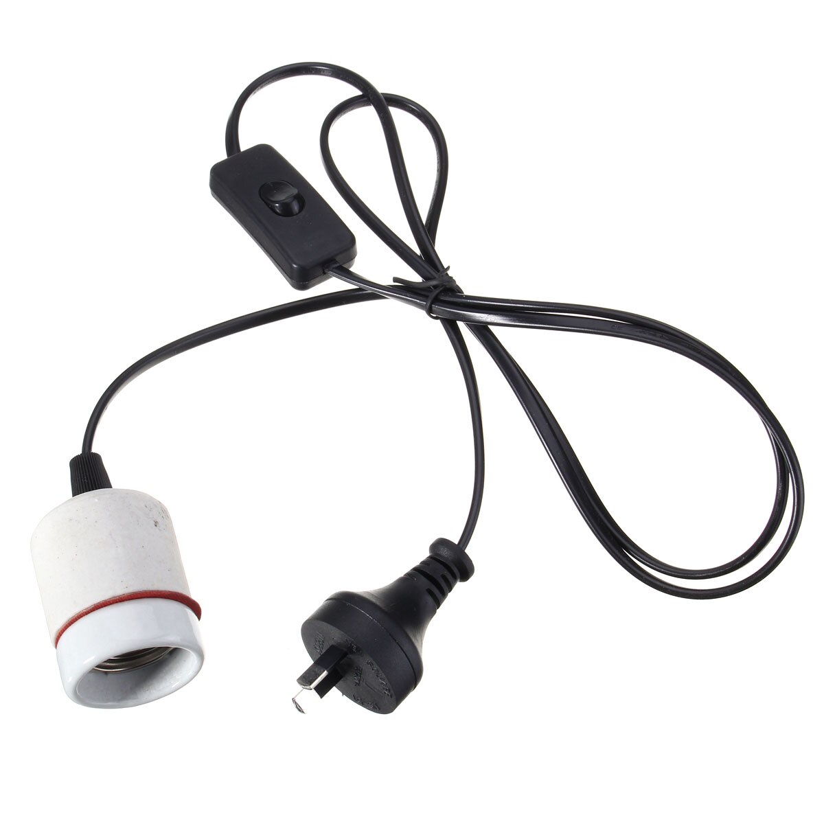 E27 Reptile Ceramic Heat Lamp Holder with Light Switch Socket Adapter Lamp 1.5m Wire Line Fitting for Mix 300W AC110-220V: AU Plug
