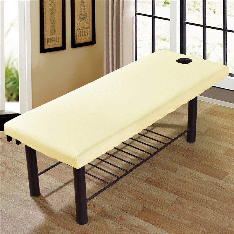 Spa Bed Voorblad Met Gezicht Gat Huidvriendelijke Massage Schoonheidssalon Tafelkleed Polyester Bed Voorblad Pure kleur: 05
