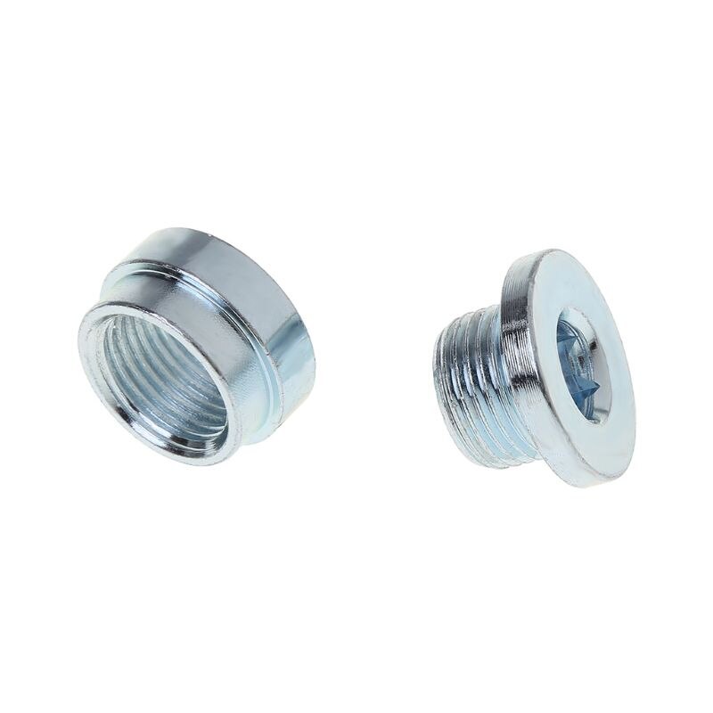 2PCS/Set O2 Oxygen Sensor Weld On Bung & Plug Wideband Nut & Cap Kit Stepped Nut Adapter