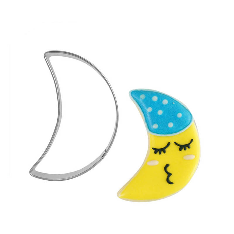 Utensilios para hornear en forma de media luna, cortador de galletas, decoración de pasteles, Fondant, herramientas de molde Diy, galletas de Año , 2022