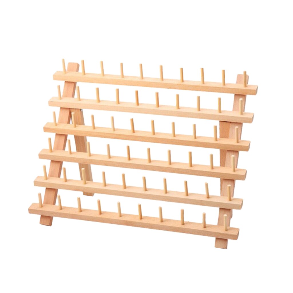 Porte-fil en bois, 60 bobines, porte-bobine