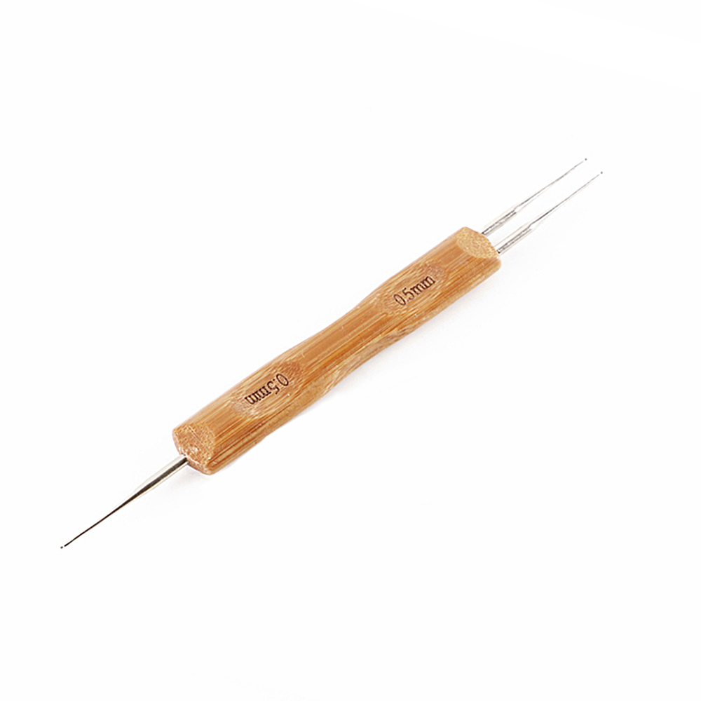 Alileader 1 st 0.5mm 0.75mm dreadlock virknål med stjärtsnöre 1/2/3 huvuden krok för att göra virkade flätor hår: 0.5mm 1-2 huvudst