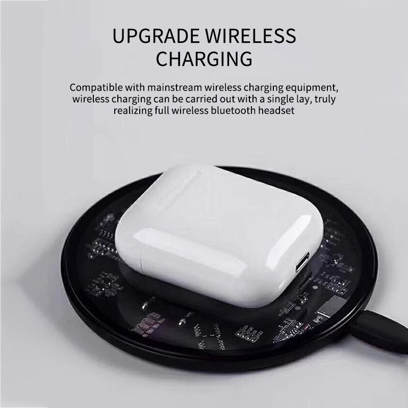 Stazione di Ricarica Wireless Dock Pad per Apple AirPods 2/3 - Carica Rapida Pad da Scrivania Micro USB