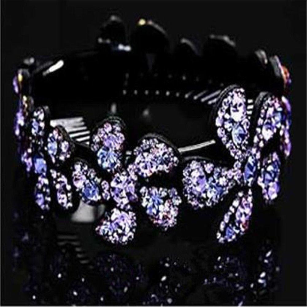 Koreaanse Rhinestone Haar Broodje Maker Klauwen Kooi Vrouwen Crystal Hair Clips Haarspelden Paardenstaart Houder Hoofddeksels Haar Accessoires