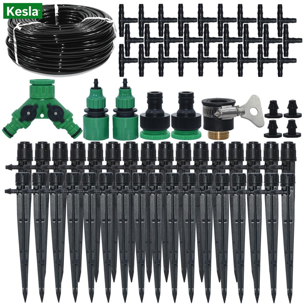 5M-35M Druppelsysteem Diy Automatische Watering Tuinslang 1/4 ''Micro Drip Bewatering Kits 4/7 Mm Verstelbare Drippers
