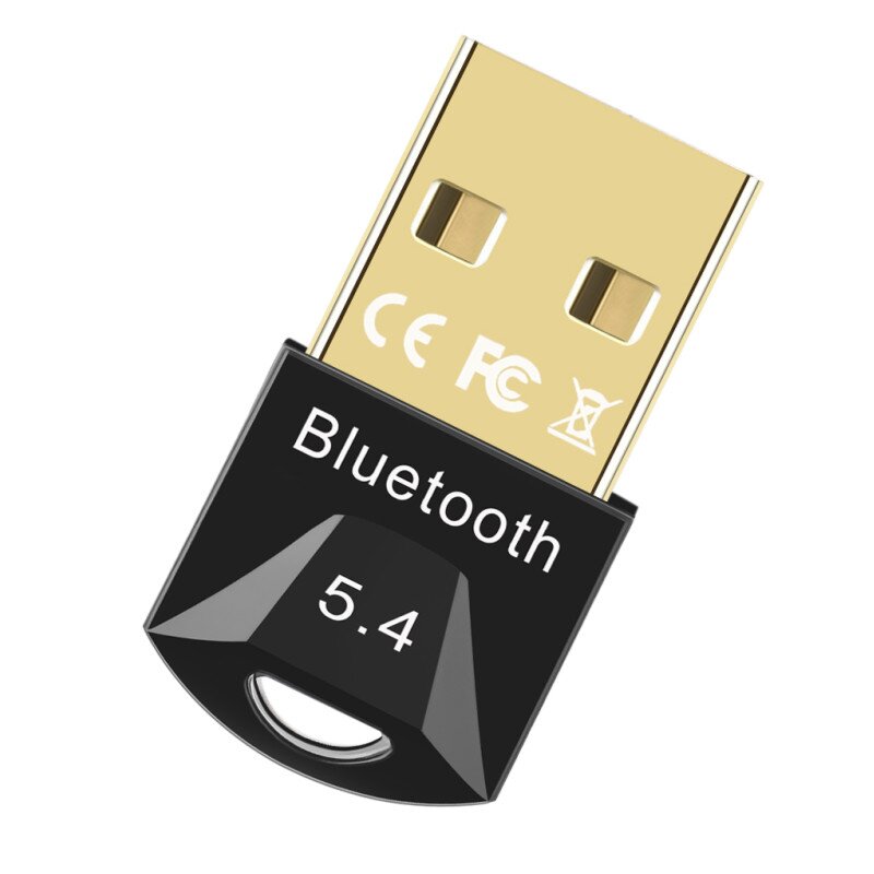 Dongle adattatore USB Bluetooth 5.4 per PC portatile - Trasmettitore ricevitore wireless per altoparlante Mouse Tastiera Cuffie Musica Audio: Default Title