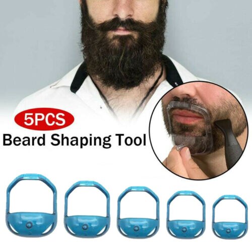 5 stks/set Sik Shaping Tool Shaper mannen Baard Gezichtshaar Baard Scheren Grooming Kit Beard Modeling Tool met Zak