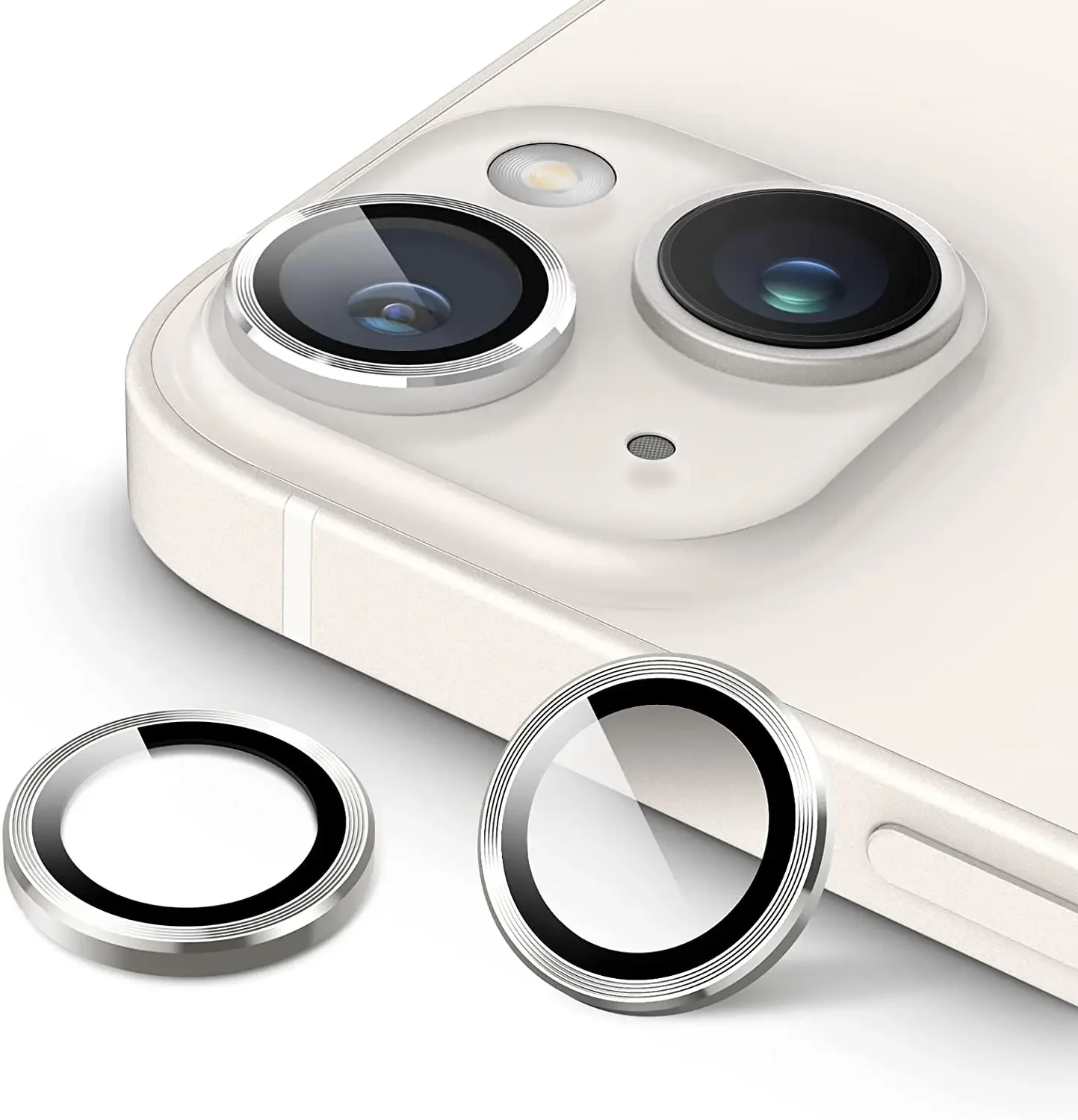2-3Pcs Camera Lens Protector For IPhone 15 Pro Max 14 Plus 13 Mini 16 15Plus Tempered Glass Protection Cover Accessories: Silver / Bundle4