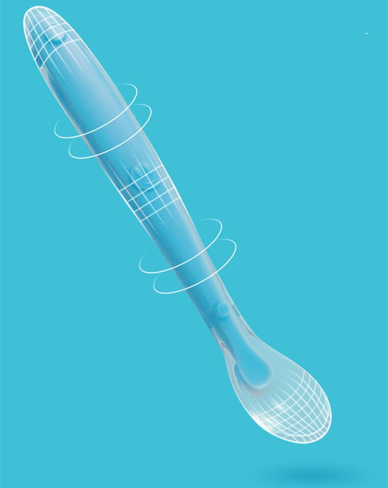 Baby Weiche Silikon Löffel Süssigkeit Farbe Temperatur spüren Löffel freundlicher Lebensmittel Baby Fütterung Werkzeuge für 4M-3Y