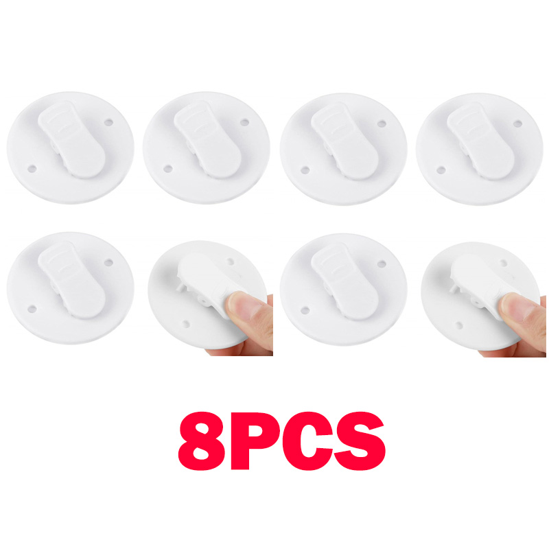 8-4PCS Shower Curtain Weight Clips Shower Windproof Splash Guard Self Adhesive Curtain Clips Home Decoration Accessorie Room: Yellow