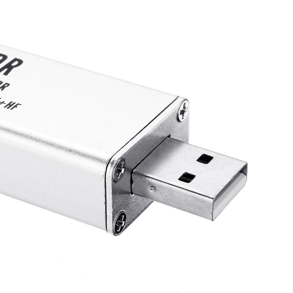 0.1MHz-1.7GHz TCXO RTL SDR Receiver R820t2 USB RTL-SDR Dongle with 0.5ppm TCXO SMA MJZSEE A300U Tester - Silver
