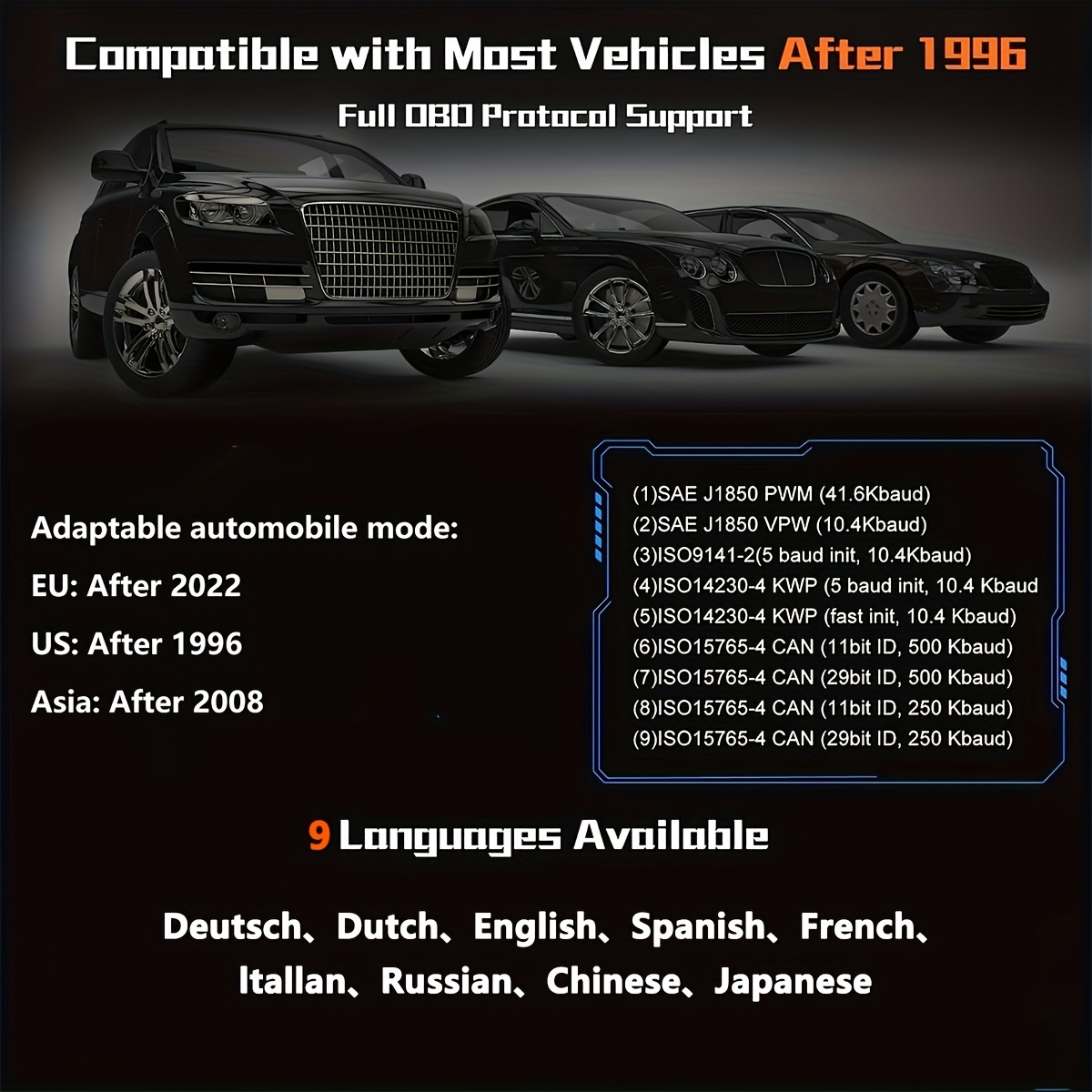 Automotive OBD2 Diagnose Scanner Code Reader Engine Fault Code Reader Scanner Kan Scan Tool Diagnose Voor Alle OBD II Protocol Auto