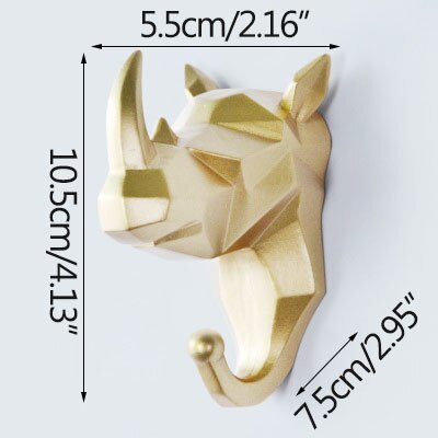 Dier Haak Sleutels Houder Muur Home Jas Hoed Rack Opknoping Herten Hoofd Jas Haak Nordic Creatieve Decoratieve Haak: 4
