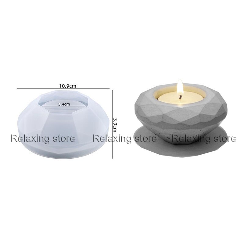 Mini Ronde Cement Klei Kaars Houder Beton Kandelaar Siliconen Mal Onregelmatige Gips Kaars Cup Container Epoxyhars Mal: F