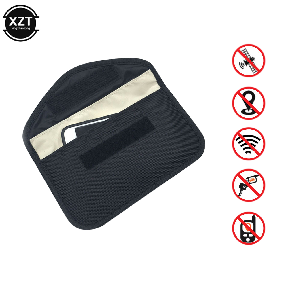 Portable Car Key Signal Blocker Case Faraday Cage Fob Pouch Keyless RFID Blocking Bag RFID Card Protector Car Accessories