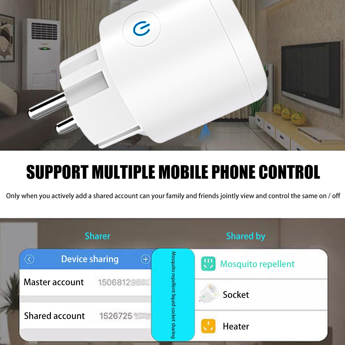 1/2Pcs Smart Socket 16A 2.4GHZ WiFi Socket with Timer Remote Control Voice Control Intelligent Socket for Alexa Google Assistant