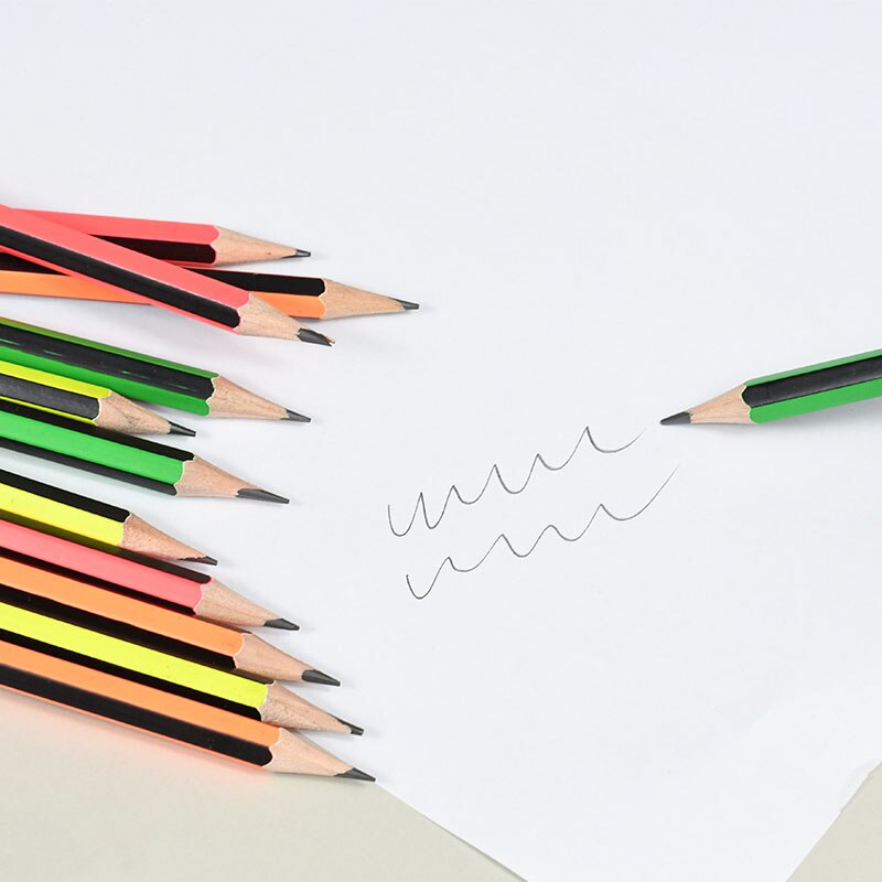 9501 Kawaii Wooden Pencils Set With Rubber Students Stationery Eraser For Kids Writing tools