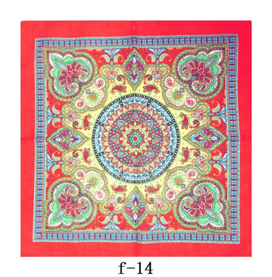 Hip hop bomuld bandana firkantet tørklæde sort paisley cykel pandebånd trykt til kvinder / mænd / drenge / piger: F 14