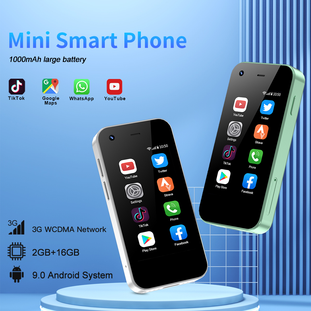 SERVO Mini-Smartphone König5000 Android 9.0 3G Netzwerk 2 SIM 2 GB 16 GB WiFi Hotspot abspielen Geschäft Chrom HD-Kamera Kleine Telefone