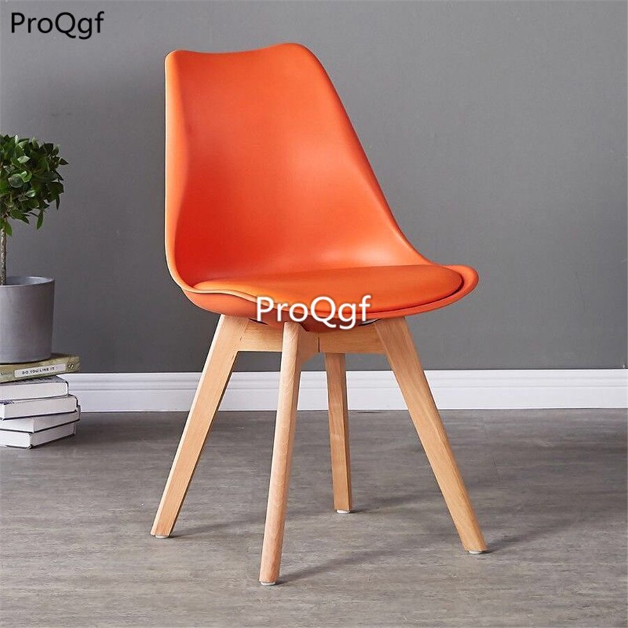 Prodgf 2Pcs A Set pp plastic and wood leg Dining Chair: 2