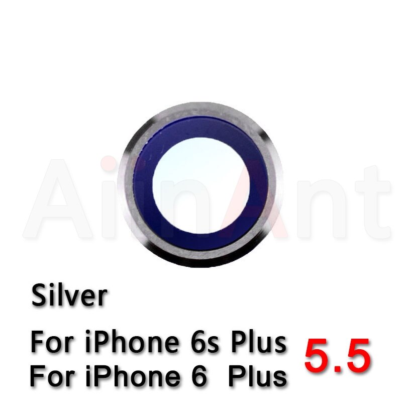 Ursprüngliche Saphir Kristall Zurück Hinten Kamera Glas Ring Für iPhone 6 6s Plus Kamera Objektiv Ring Abdeckung Ersatz Reparatur teile: 6s Plus Silber-