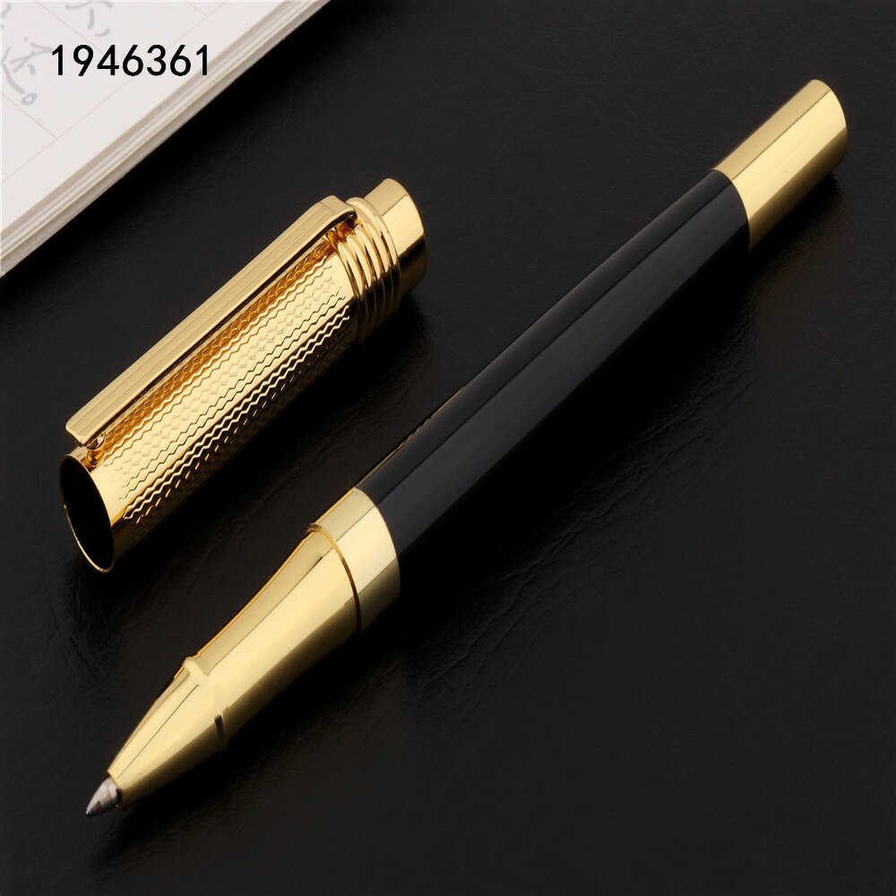 Luxury pen 856 Golden Business office Rollerball Pen School student stationery Supplies Ballpoint Pens: black