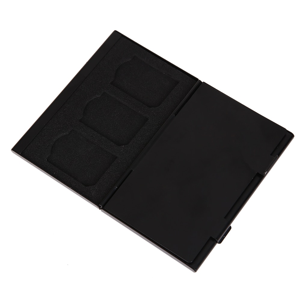 Caja de almacenamiento de tarjeta de memoria de aleación de aluminio de doble capa ALLOYSEED 4 * SD 8 * Micro SD/TF, funda protectora de almacenamiento, accesorios de soporte