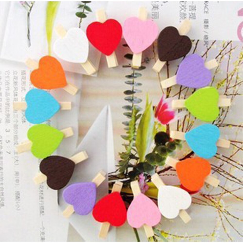 10 stücke Mini liebe holz kleidung foto papier nagel Stift clothespin handwerk postkarte Halfter familie hochzeit dekoration, DIY zubehör