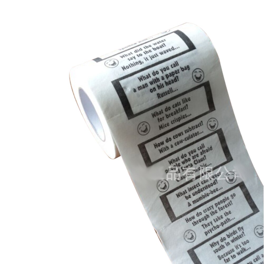Rulle toiletpapir sødt tegneseriemønster print badeværelsespapir til hjemmekontorhotel: 2