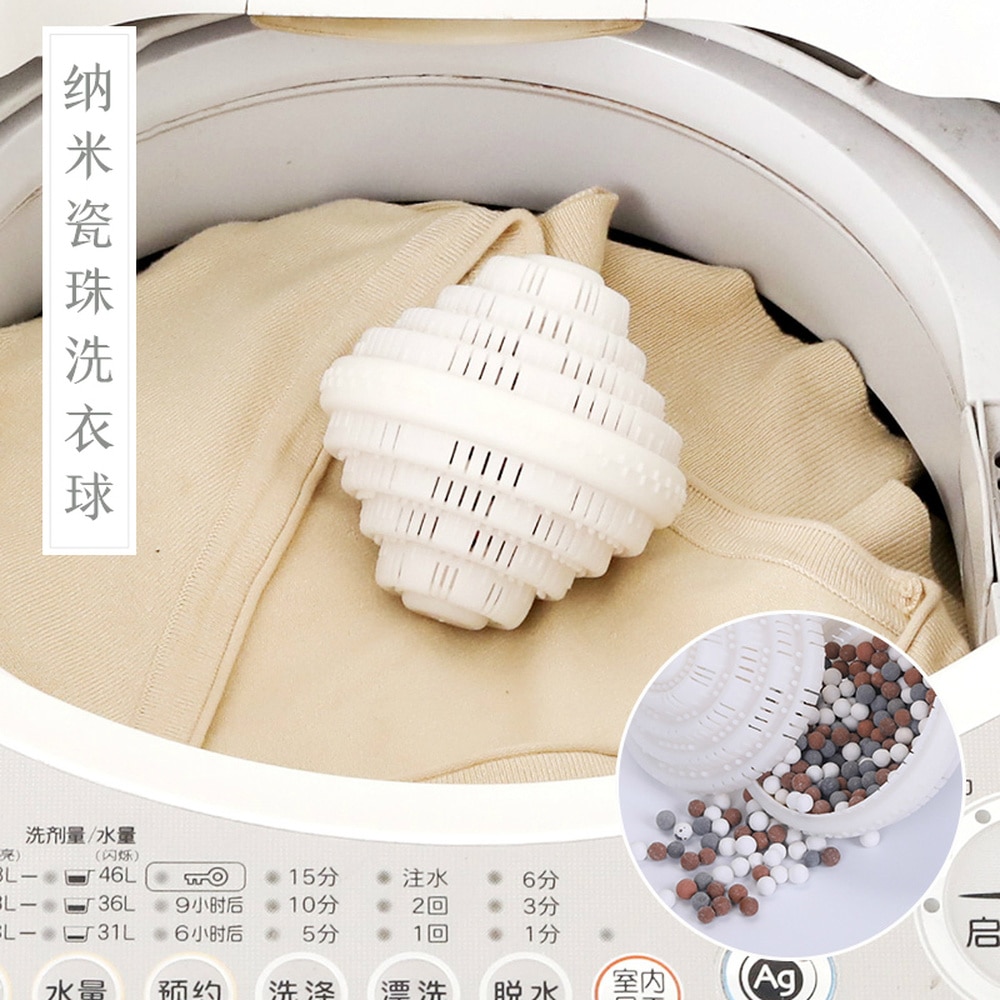 Japan Herbruikbare Wasserij Ballen Voor Wasmachine Tpr Nanoschaal Keramiek Huishouden Schoonmaken Wasmachine Kleding Wassen Ballen