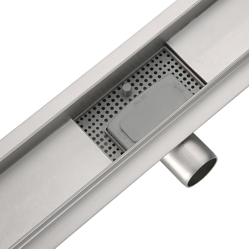 Tile Insert Rectangular Linear Anti-Odor Floor Drain Bathroom Hardware Invisible Shower Bathroom Accessories Multi Size Tool HWC