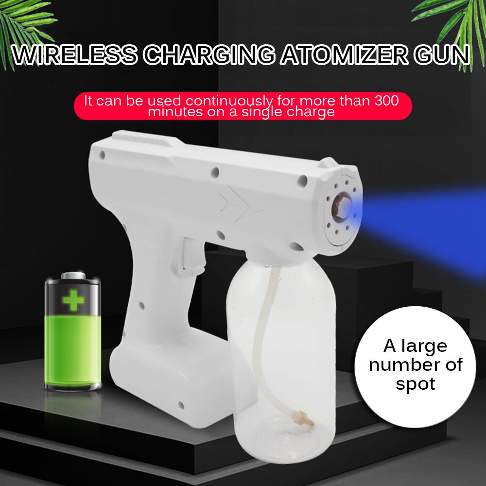 Wireless Electric Sprayer Sanitizer 800ml Fogger Disinfectant Machine Handheld Rechargeable Nano Steam Atomizer With Blue Light