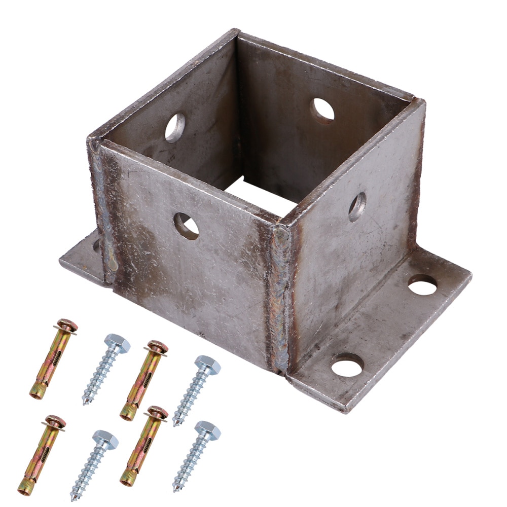 Stainless Steel Wood Post Base Cover for Deck Porch Handrail Railing Support Trim Anchor Fence Post Base Bracket (Silver)