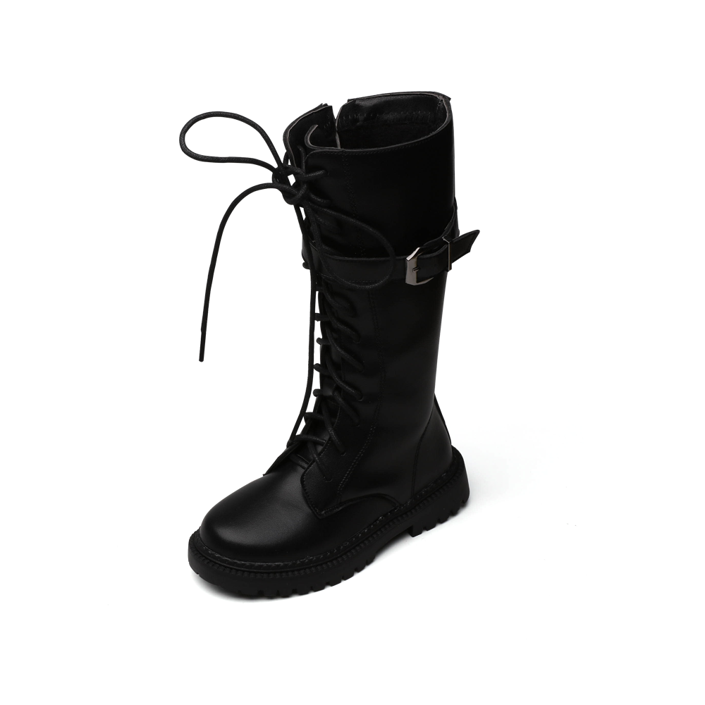 Winter Mädchen Stiefel Leder Schuhe Knie-hohe Spitze hoch Lange Stiefel Anti-Unterhose freundlicher Kleinkind Mädchen Stiefel größe 26-36 SZ158: CN30 Einlegesohle 18cm