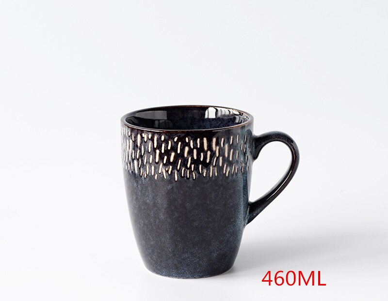 Japanilainen keraaminen kahvikuppi kahvimukit keraaminen muki matkakahvimuki vuosipäivä miehelle  g030: 460ml