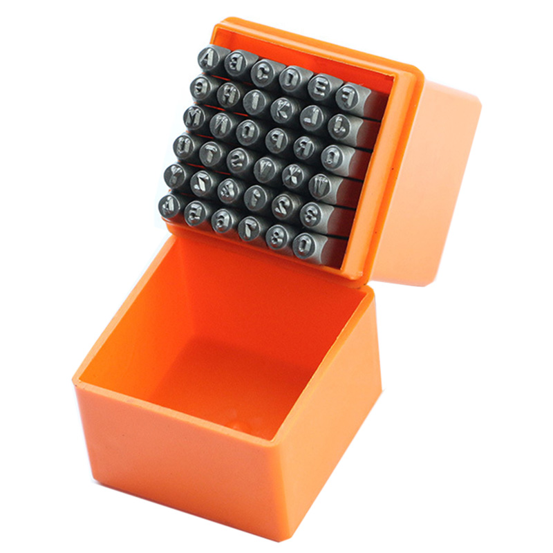 36Pcs Steel Letter Number Stamps Punch Set Hardened Metal Stamp Leather Craft Tools 2/3/4/5mm Leather Stamping kit