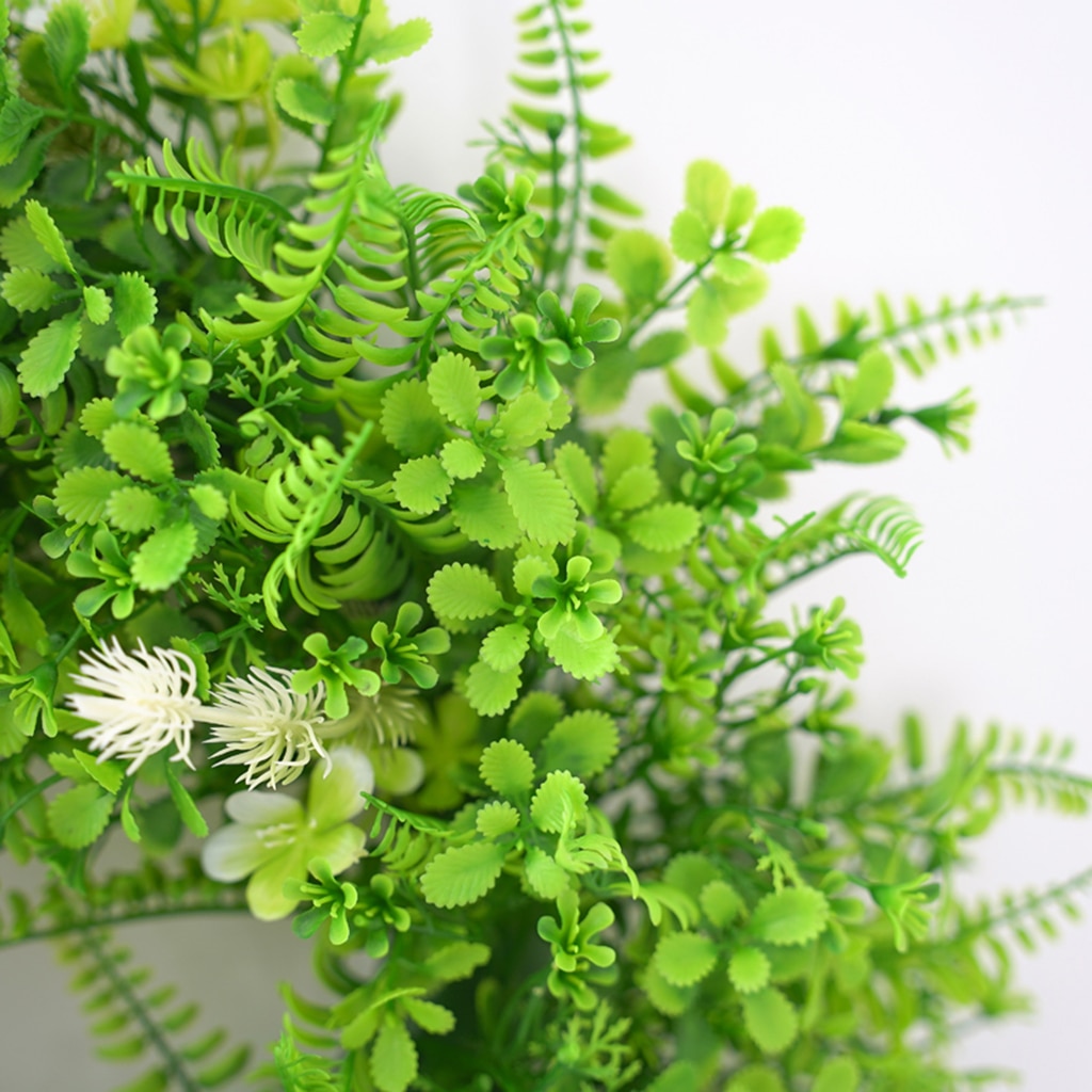 Green Wreath for Front Door Handicraft Silk Leaves Wreath Spring & Summer Decorating for Indoor & Outdoor Use