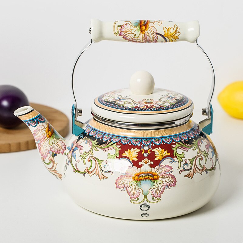 2.4L Speciale Porselein Emaille Waterkoker Waterfles Traditionele Chinese Geneeskunde: Default Title