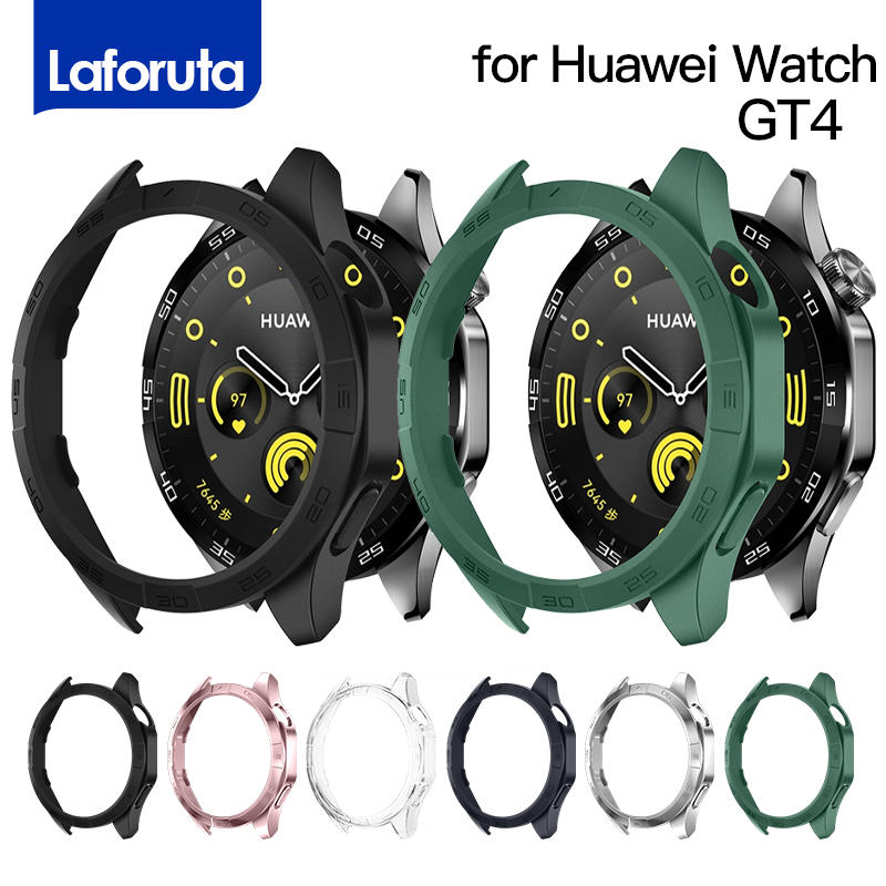 hoesje voor Huawei Watch GT 4 46 mm beschermhoes PC harde bumper voor heren dames GT4 accessoires (geen schermbeschermerglas)