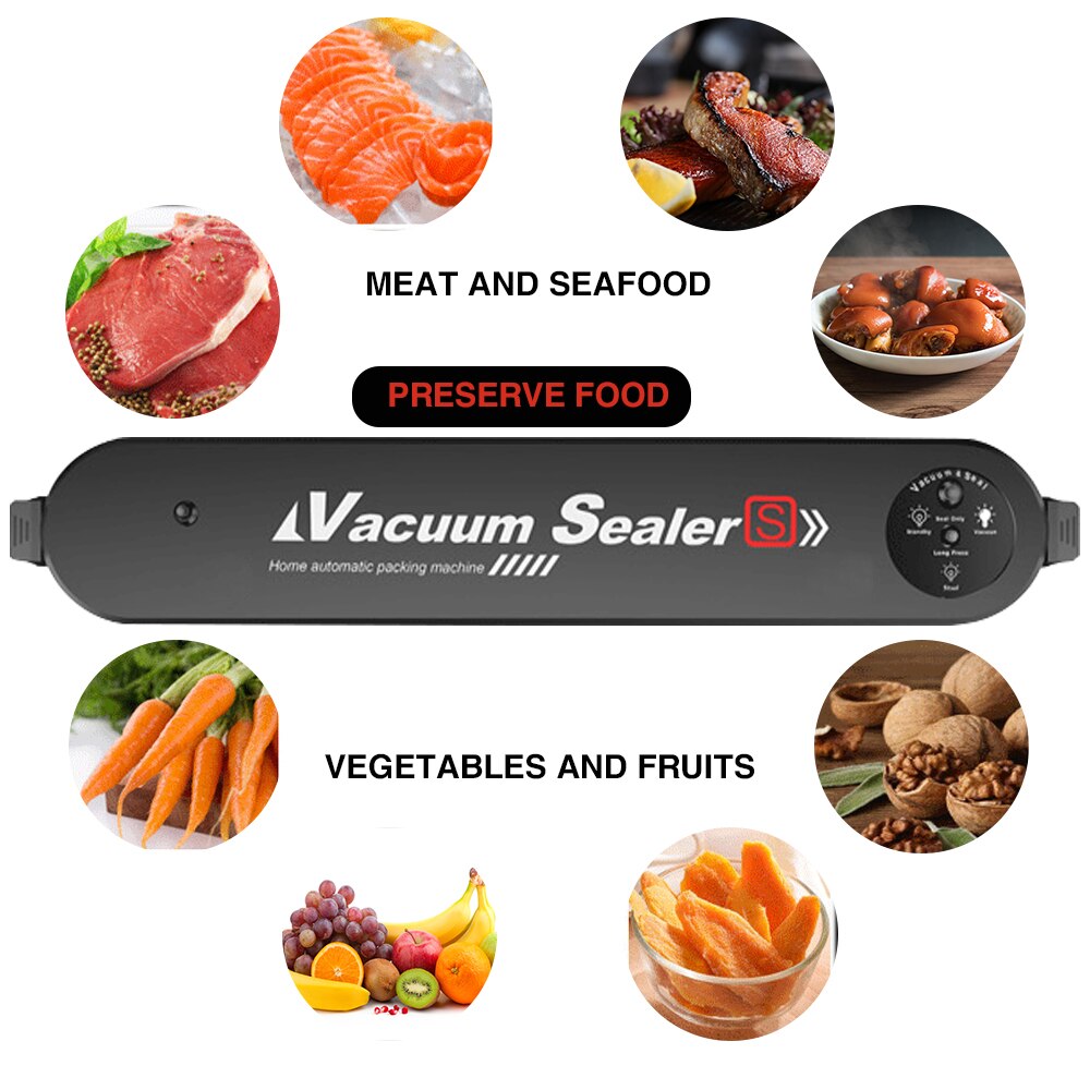 Food Vacuum Sealer Sausage Packaging Machine With 15pcs Bags Free Vacuum Food Sealing Machine Vacuum Sealer Packer