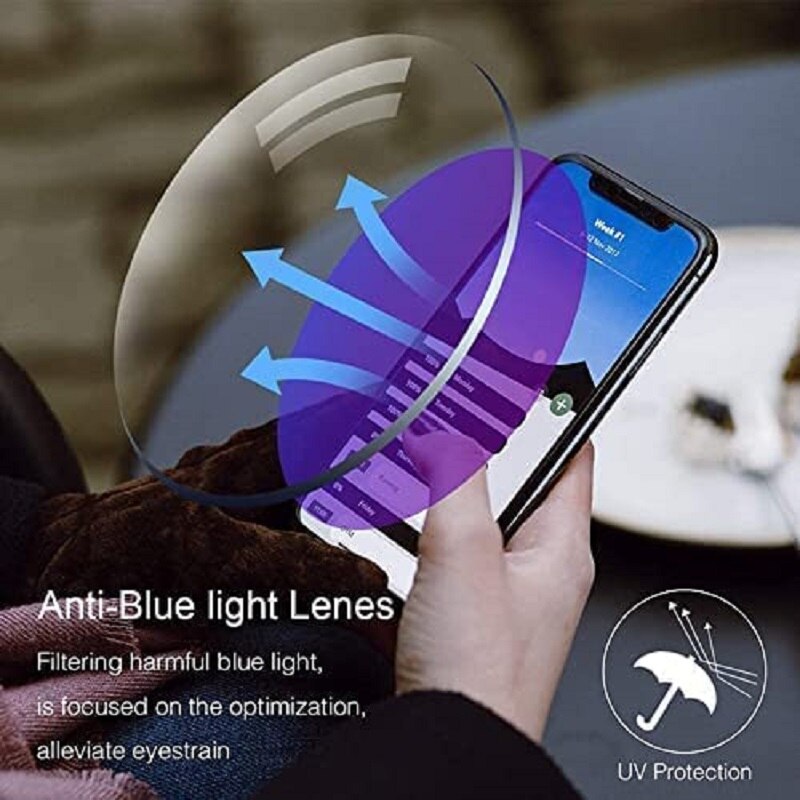 Gafas inteligentes con ajuste automático para hombre y mujer, lentes de aumento con brillo de lectura, antiluz azul + 1,0-+ 4,0